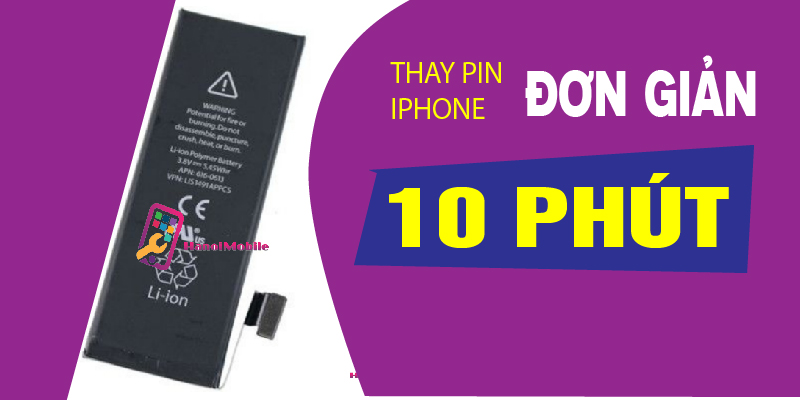 Hình 1: Thay Pin iphone đơn giản dễ thực hiện